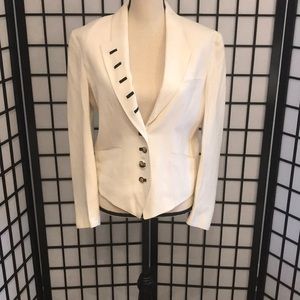 A cream classic blazer